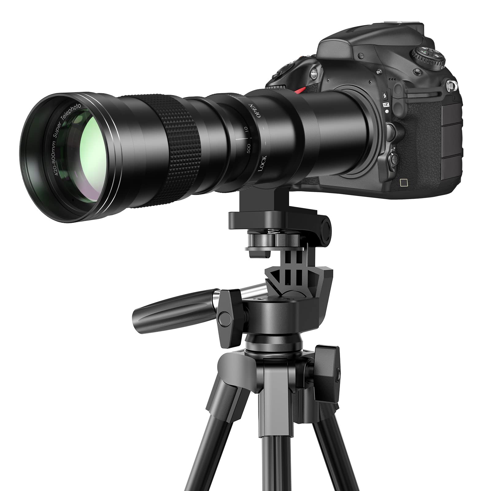Lightdow 420-800mm Telephoto Lens Black