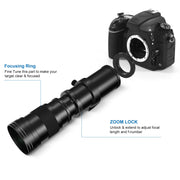 Lightdow 420-800mm Telephoto Lens Black