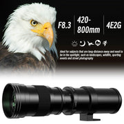 Lightdow 420-800mm Telephoto Lens Black